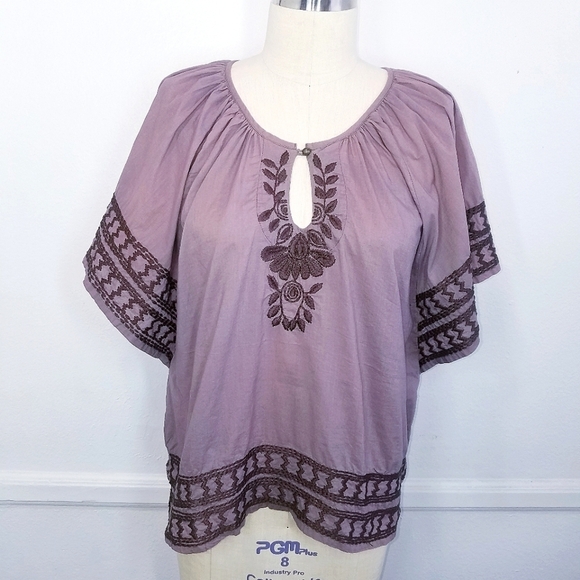 NEW Brochu Walker | Embroidery Boho Top, size‎ P - Picture 1 of 10